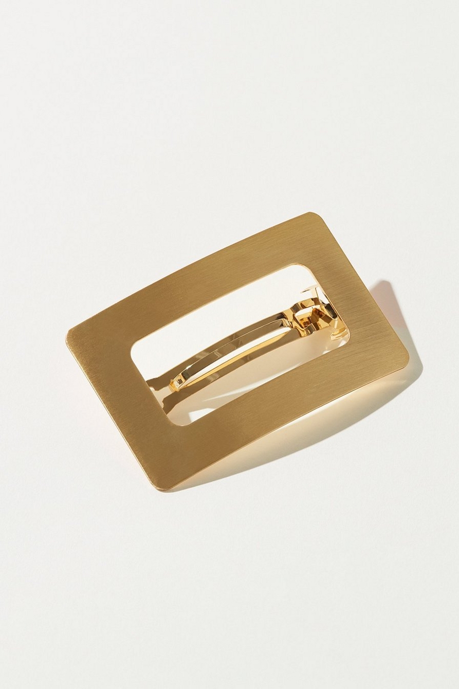 gold rectangle barrette